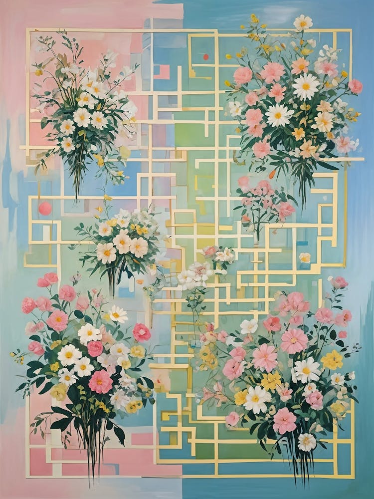 Floral Criss Cross no4