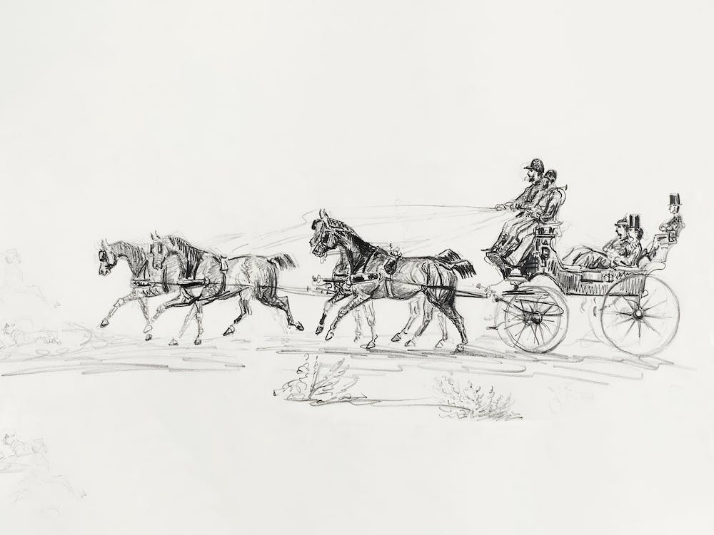 Horse–Drawn Carriage, Henri de Toulouse-Lautrec