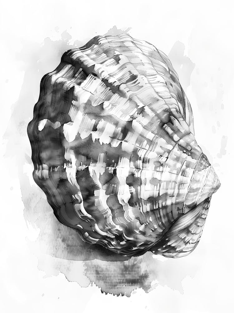 Watercolor Of A Seashell