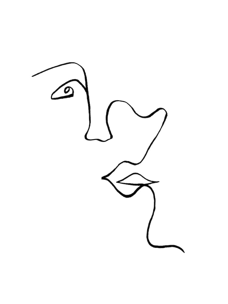 Minimal One Line Face