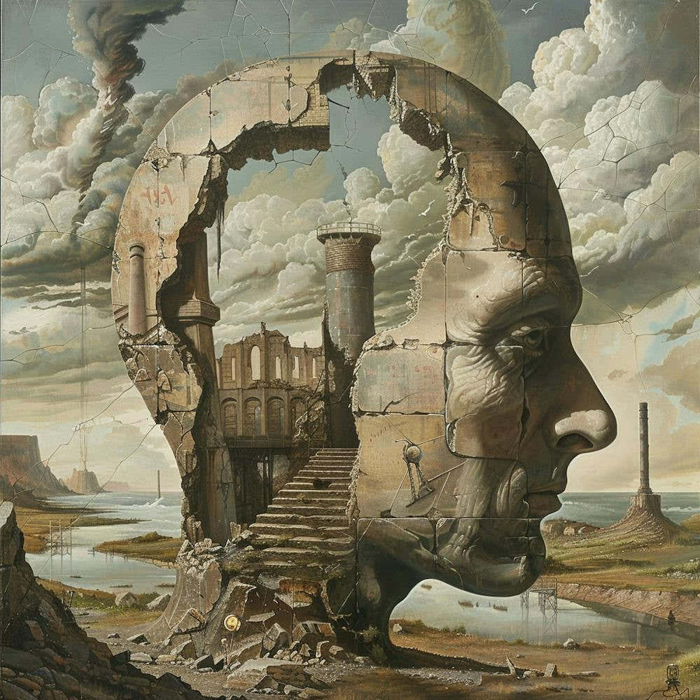 'The Head' Dream Oil Painting