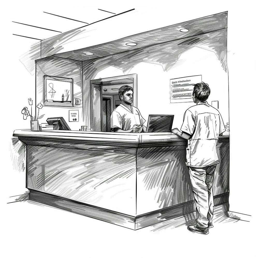 Nurse At The Front Desk