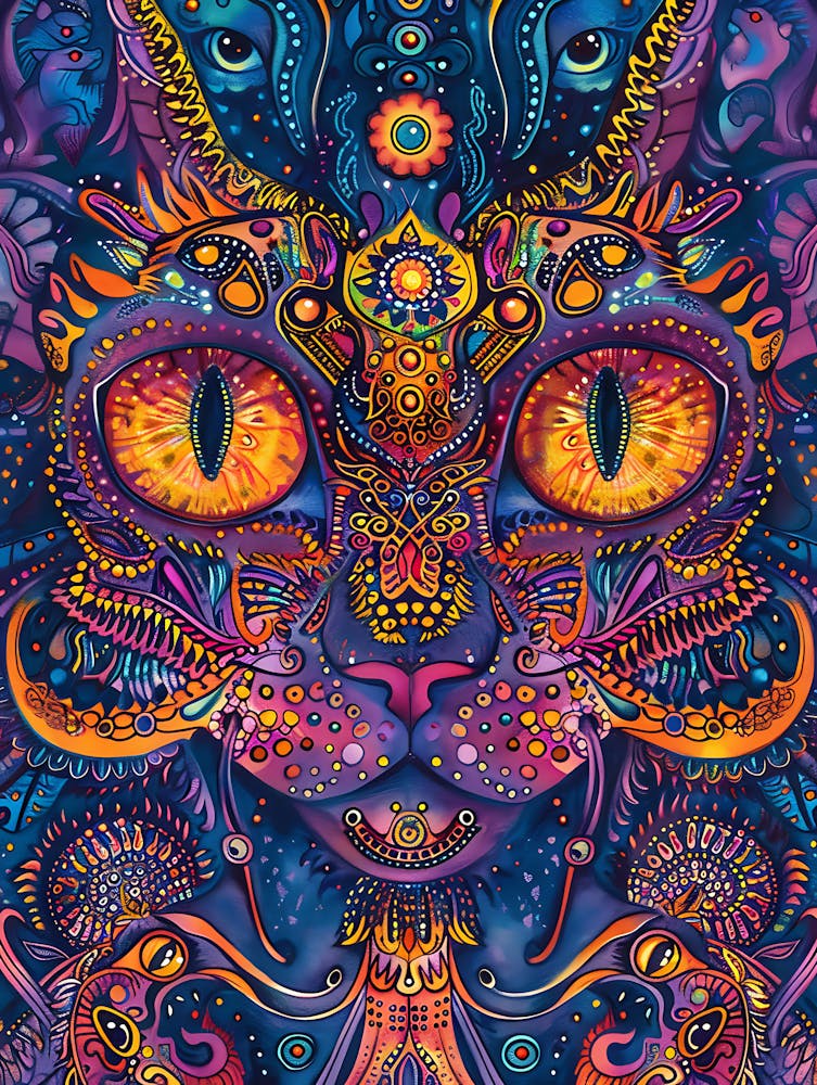 Psychedelic Cat 16
