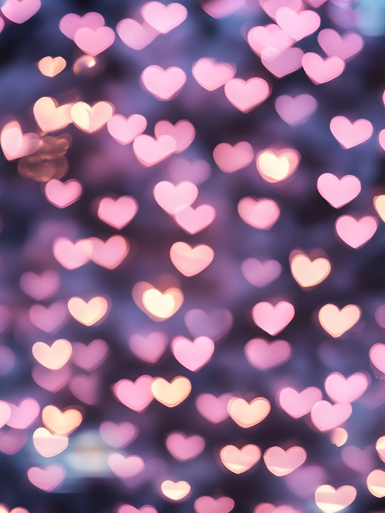 Heart Bokeh Background