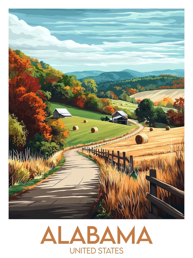 Affiche de voyage Alabama