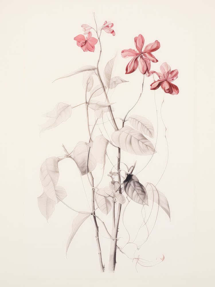 Vintage Floral Sketch