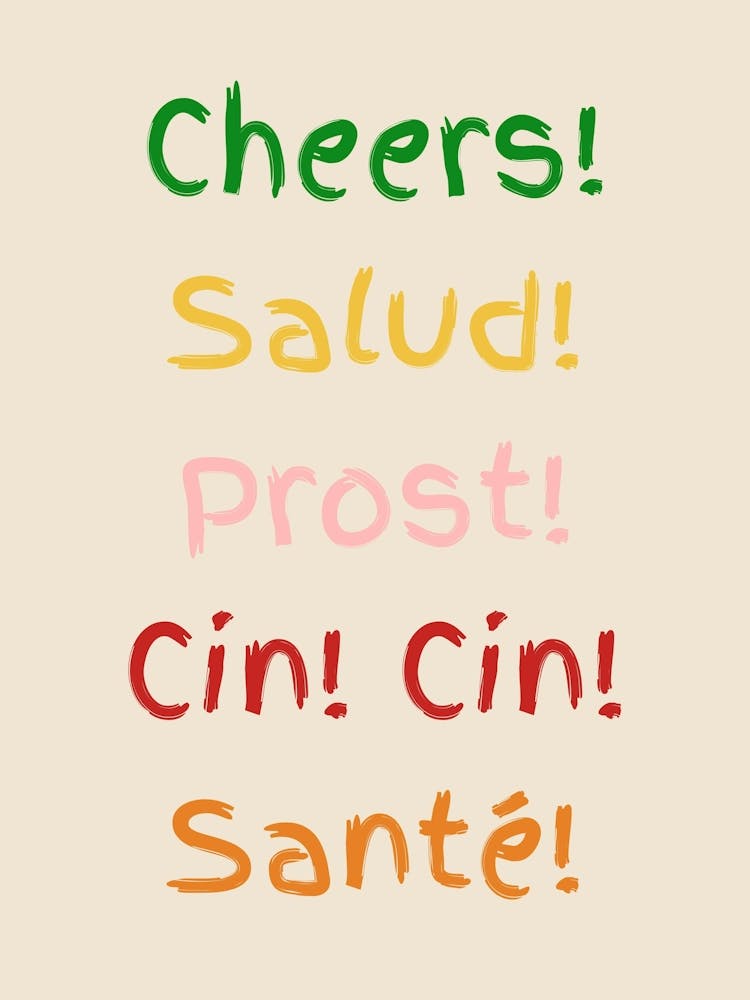 Cheers Poster Colourful