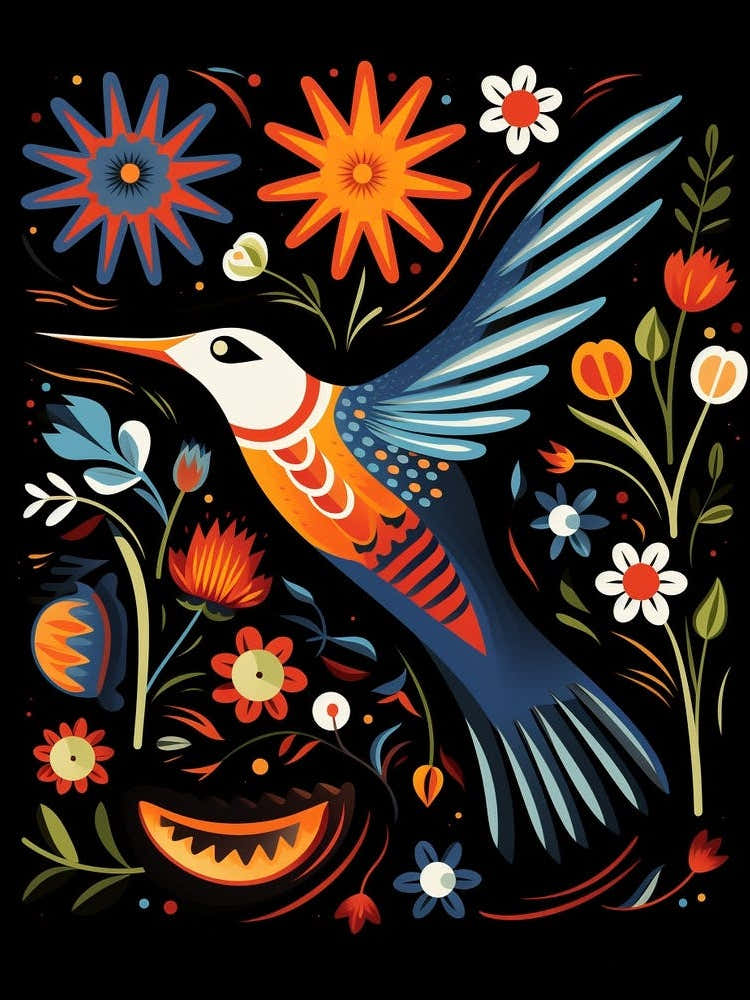 Folk Bird Illustration Common Tern