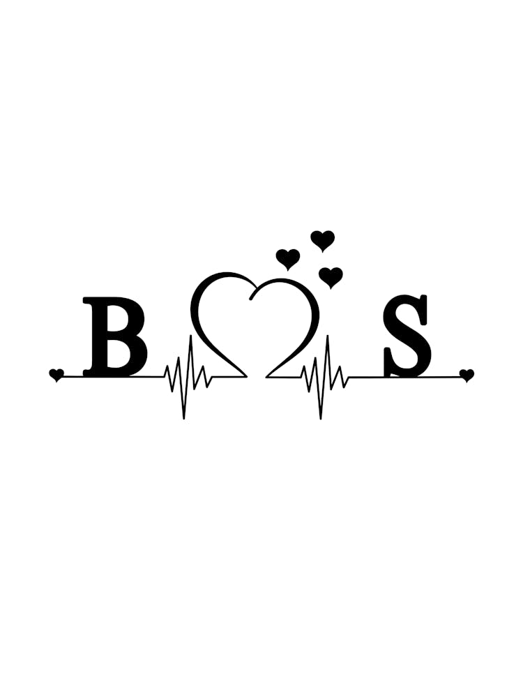 Personalized Couple Name Initial B And S Monogram