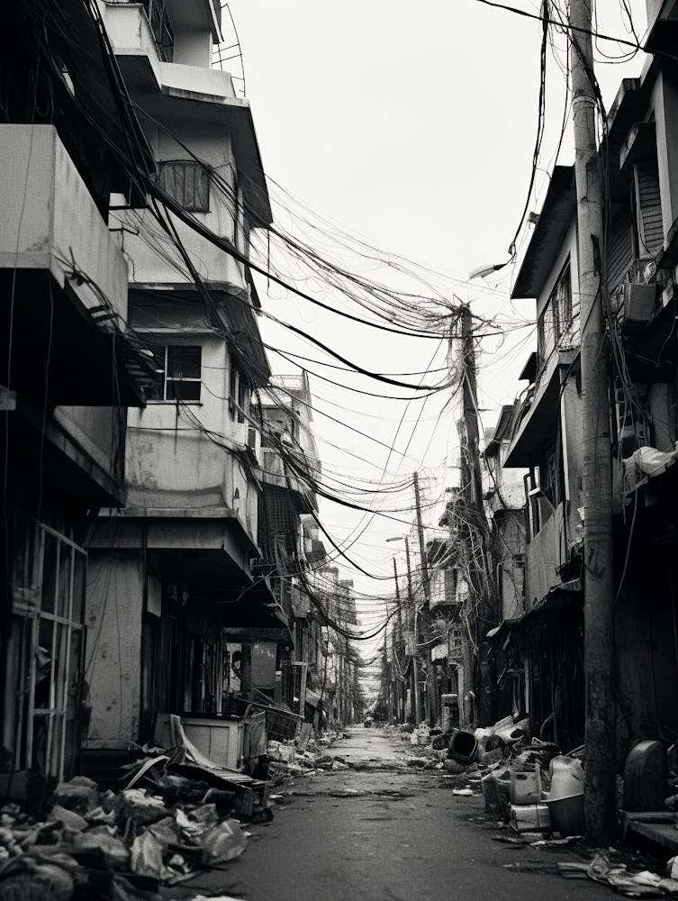 Manila, Philippines, Black And White Old Photo 1