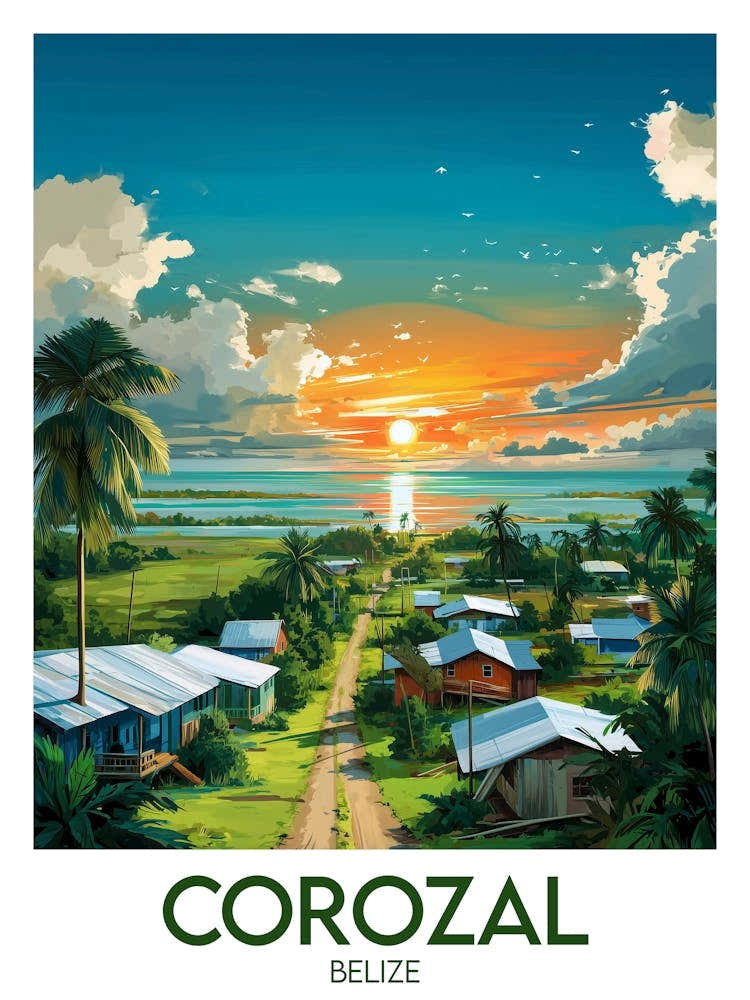 Affiche de voyage Corozal