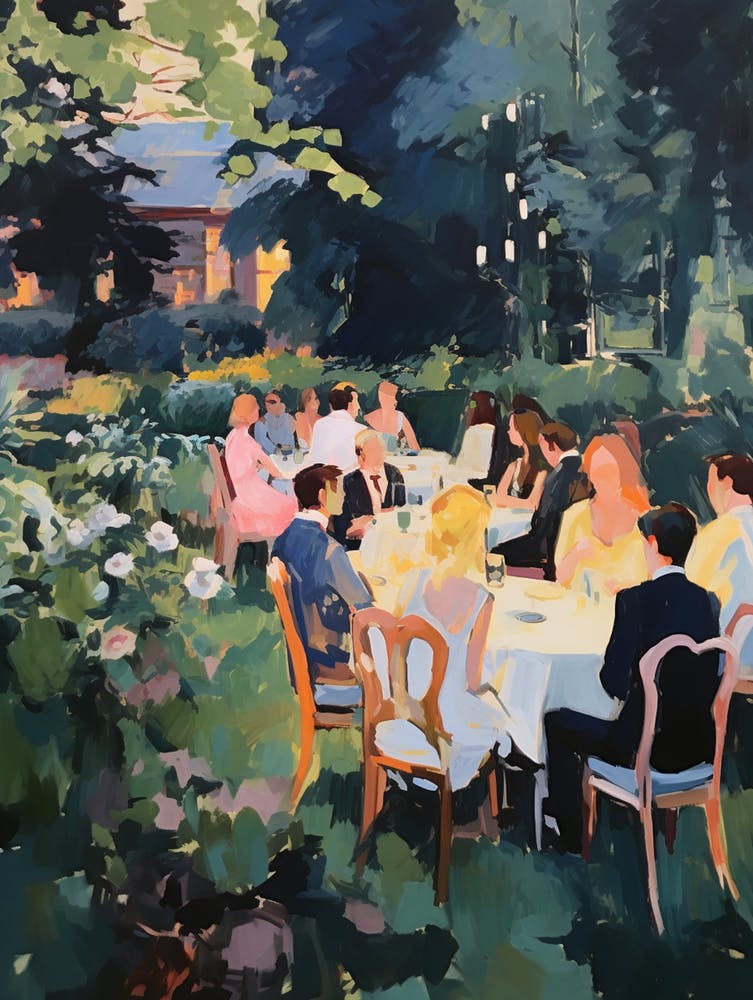 Evening Garden Party - expressionism 2
