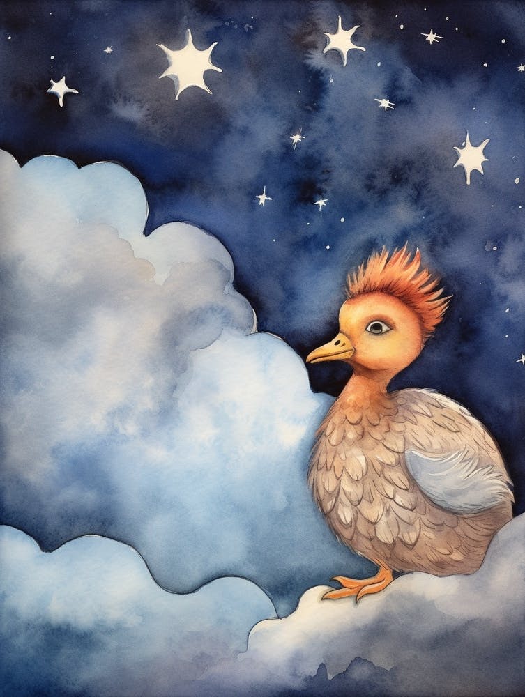 Baby Turkey Sleeping In The Clouds