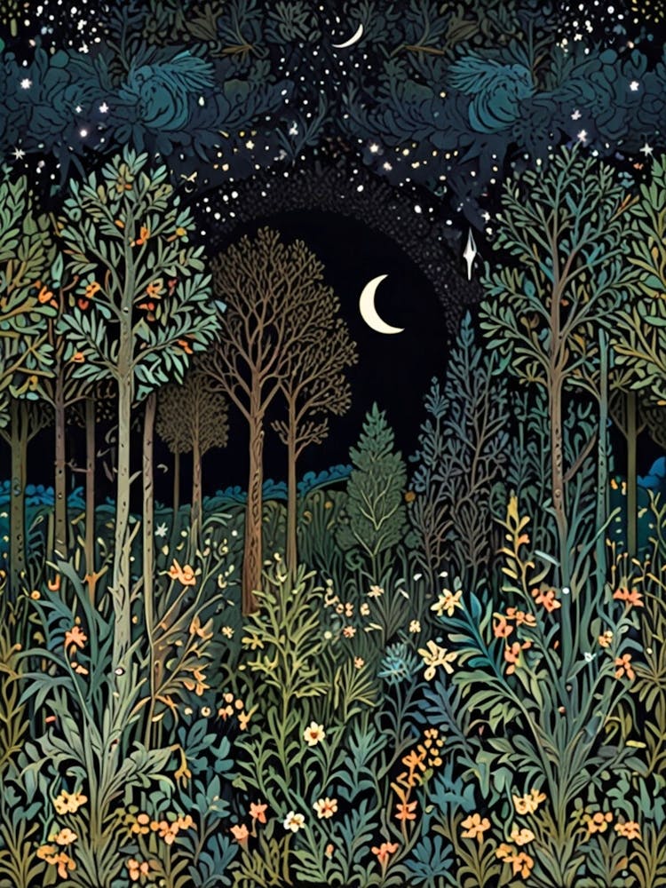 William Morris Night In The Forest 50