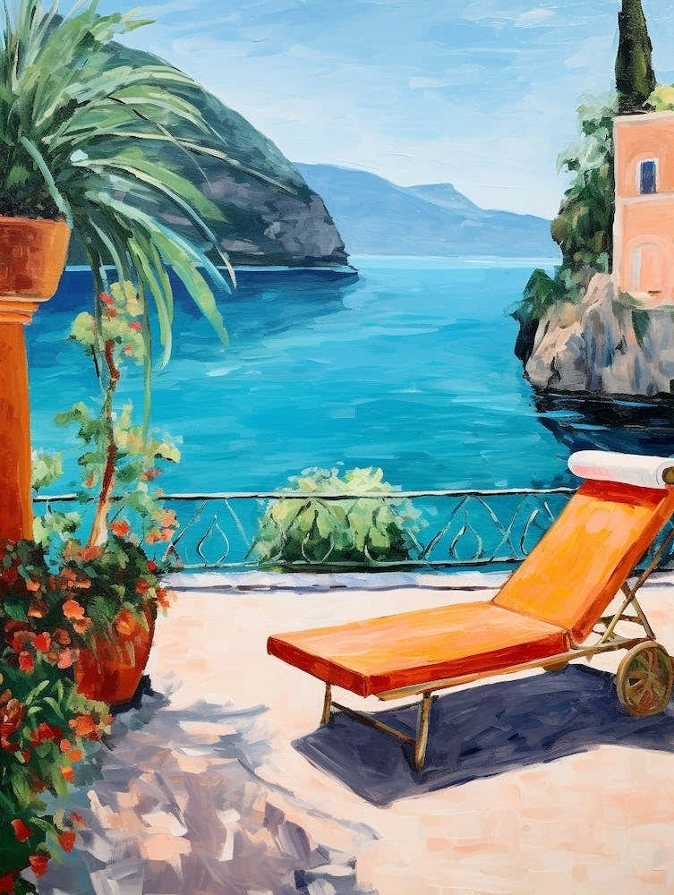 Sun Lounger By The Pool In Positano Italy 2