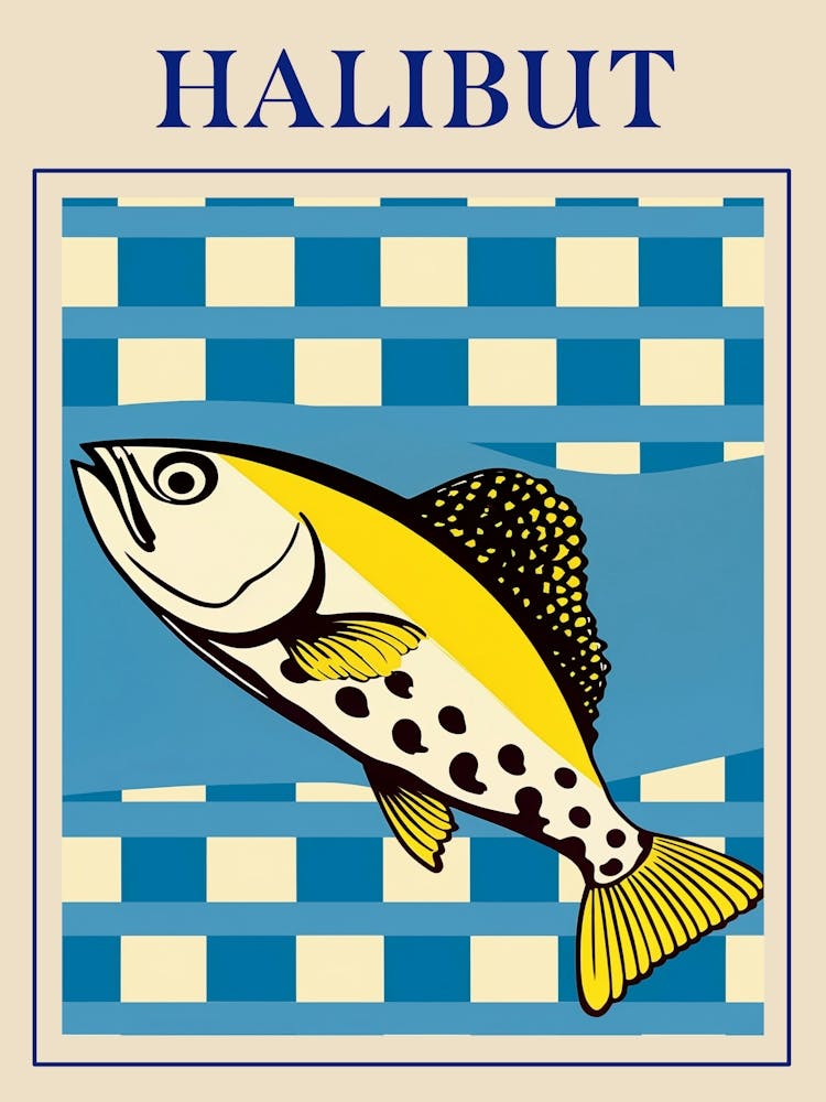 Halibut Seafood Poster