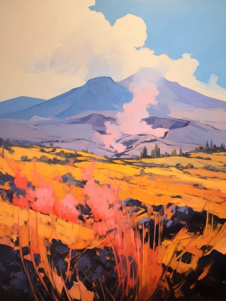 Mount Etna Italy 2 Mountain Painting