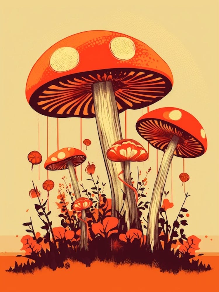 Retro Mushrooms 2