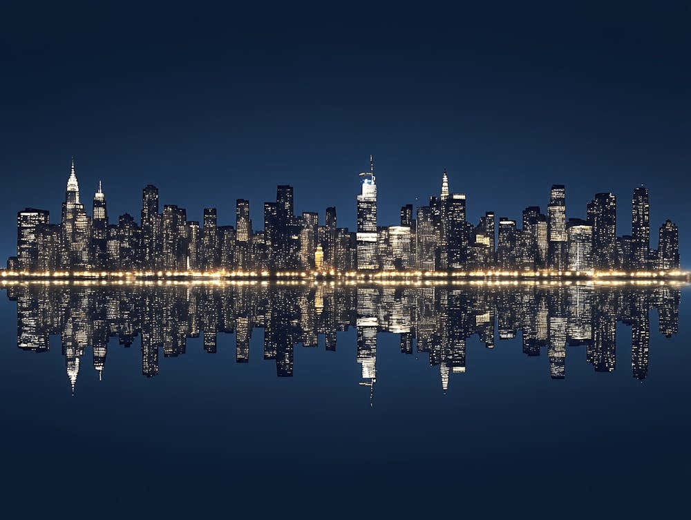 New York City Skyline At Night