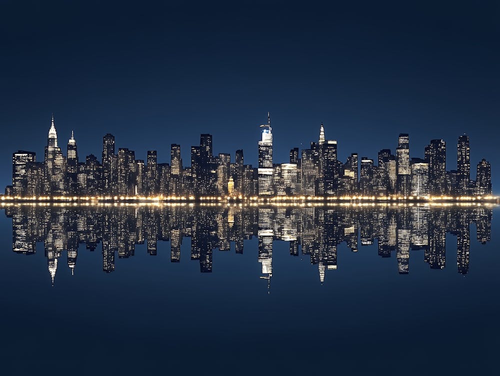 New York City Skyline At Night
