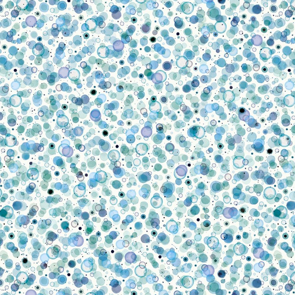 Cosmic Bubbles Blue Square