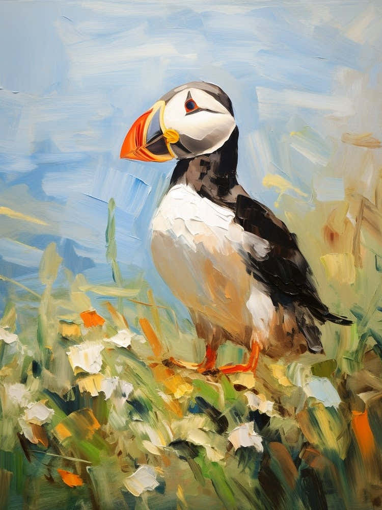 Bird Painting Puffin 2