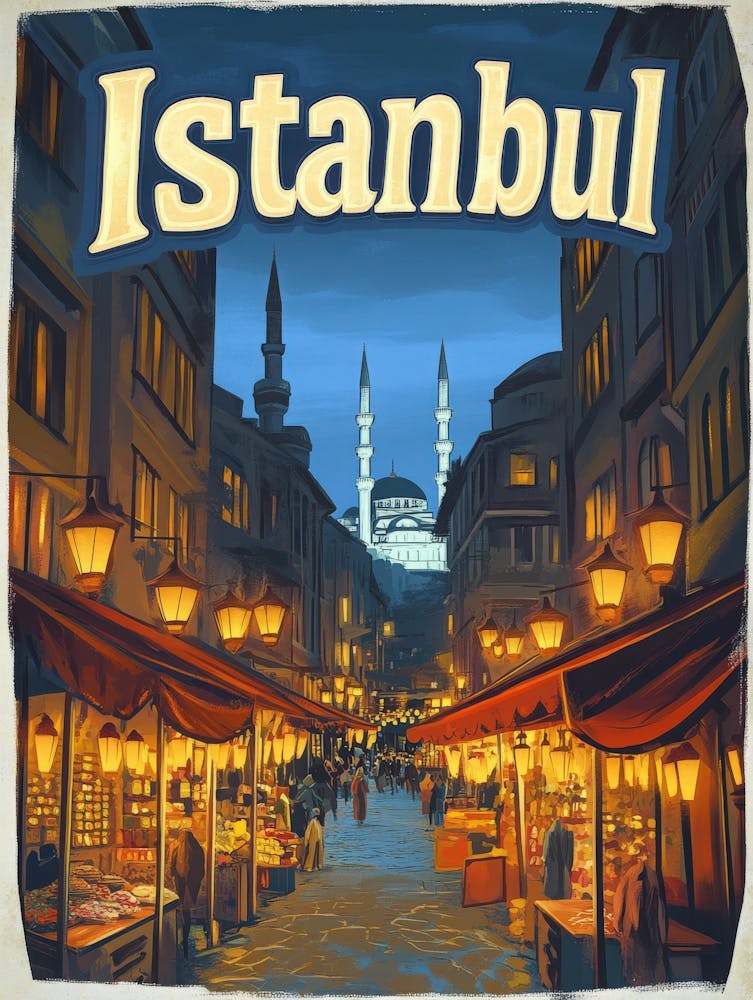 Aihrgdesign A Classic 1960s Travel Poster For Istanbul