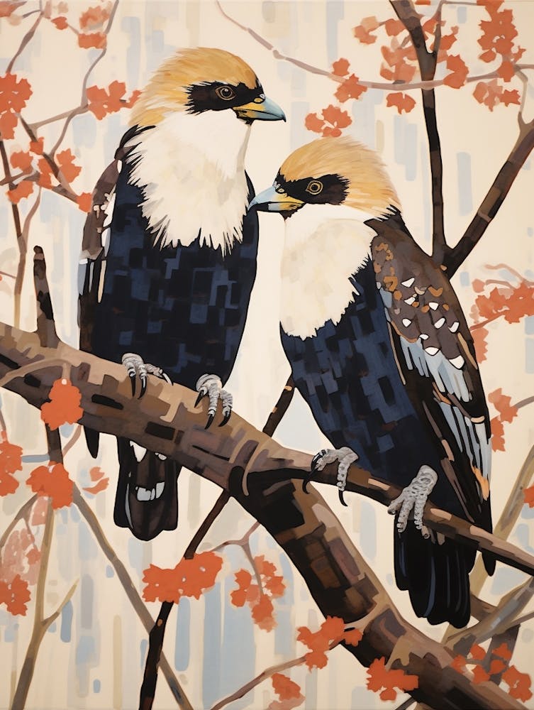 Art Nouveau Birds Poster Crested Caracara 2