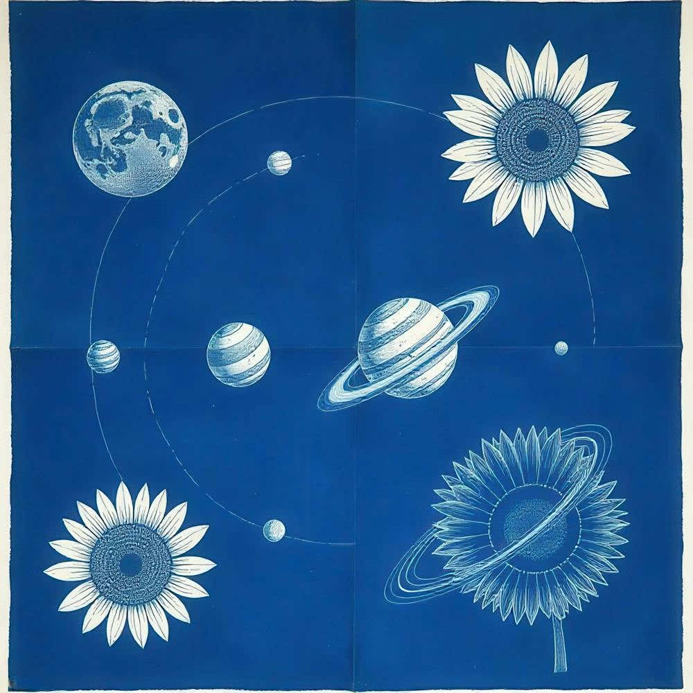 Sunflowers And Planets