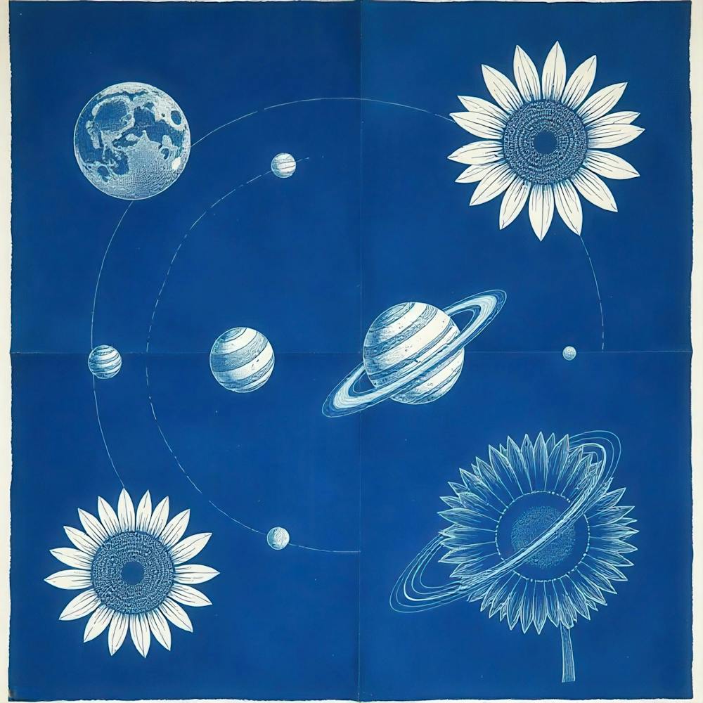 Sunflowers And Planets