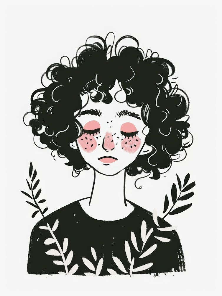 Girl With Curly Hair 2