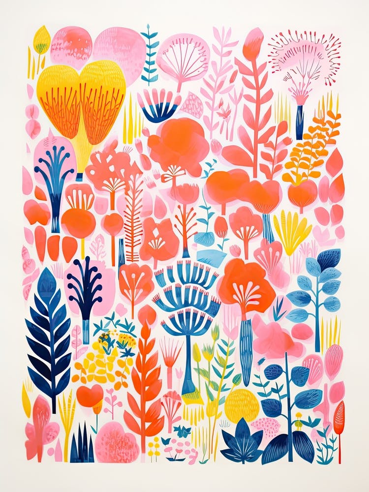 Keunkenhof Gardens Abstract Riso Style 4