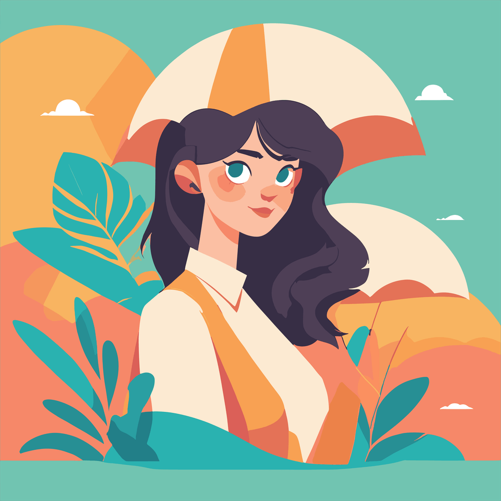 Girl With Umbrella