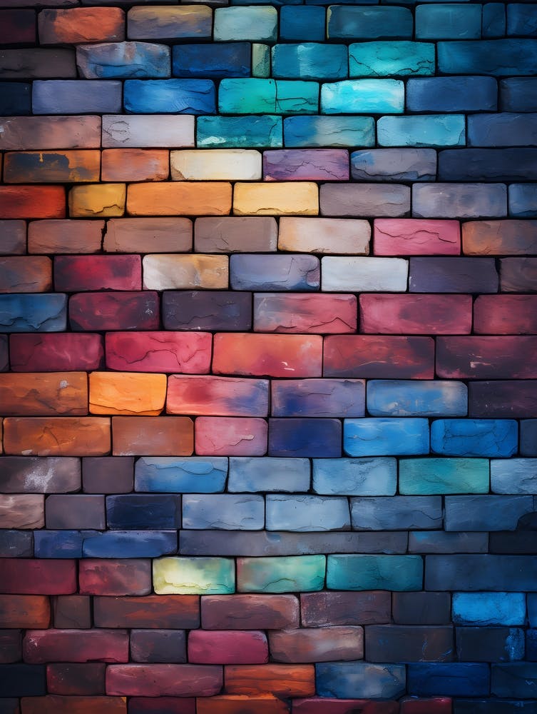 Multicolor Brick Wall
