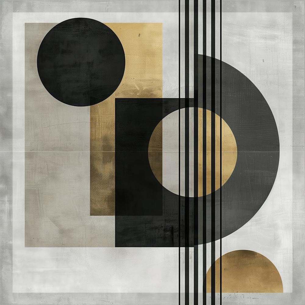 Silduna Simple Abstract Geometric Shapes 2 Overlapping Circles