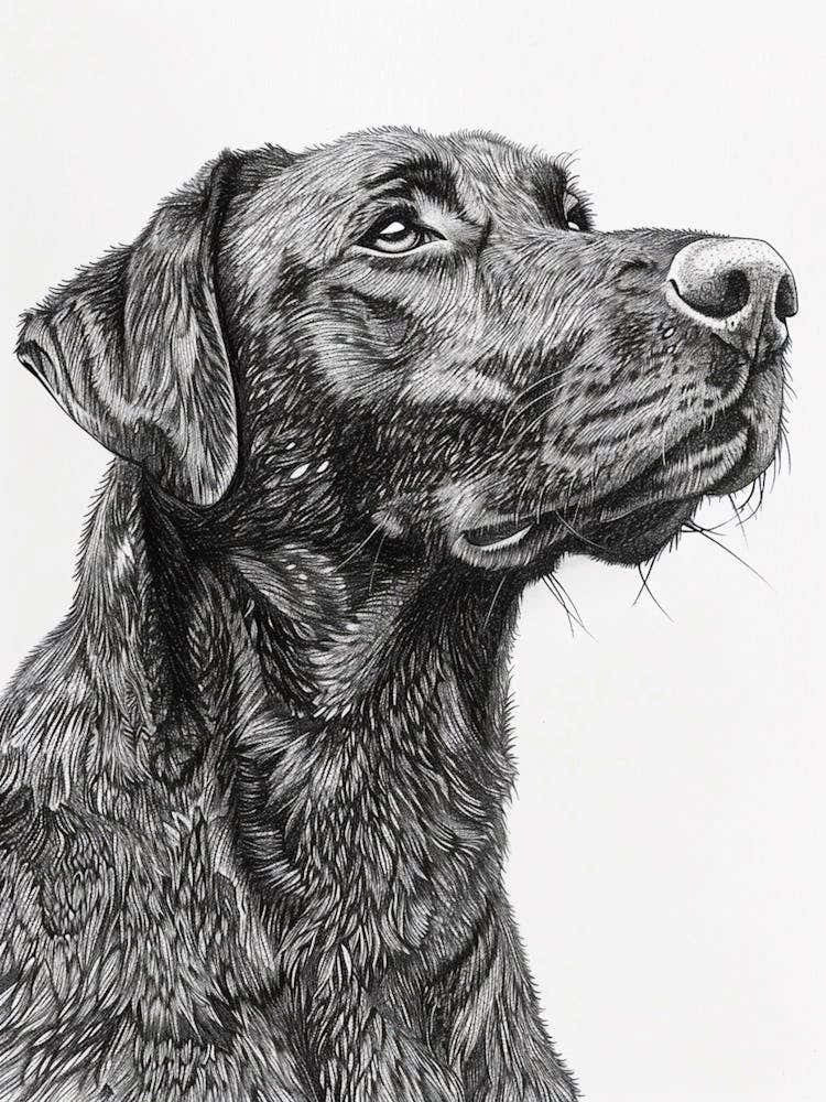 Beauceron Dog Line Sketch  2