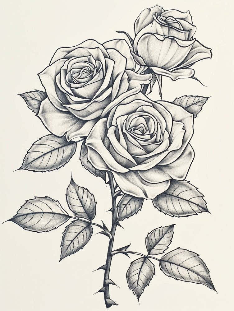 Roses Sketch 30