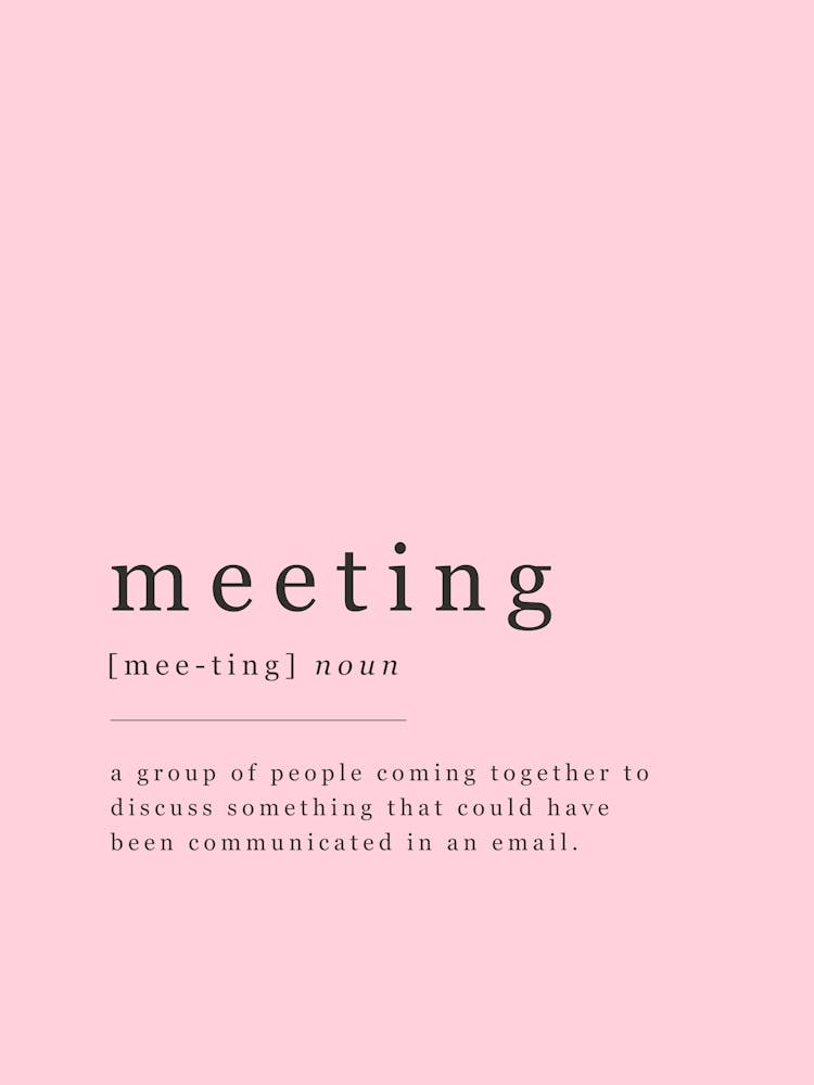 Meeting - Office Definition - Pink