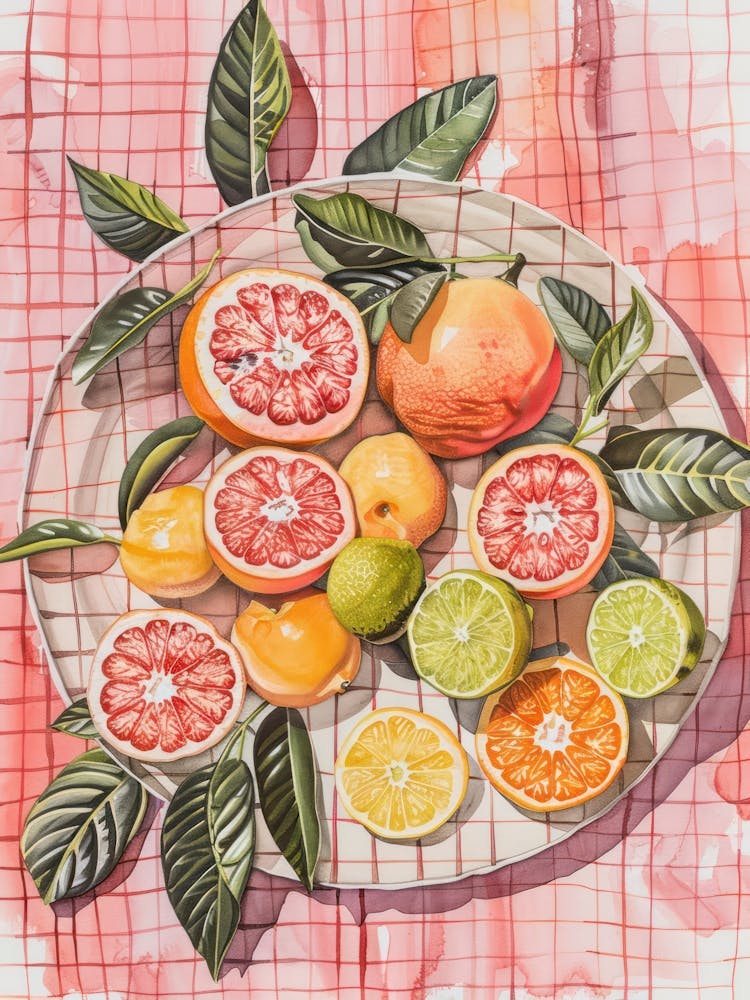 Pink Breakfast Food Fruit Salad 1