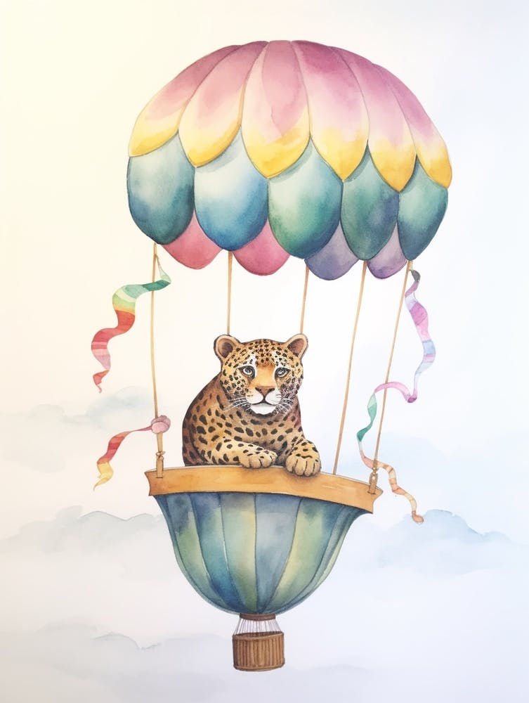 Baby Jaguar In A Hot Air Balloon