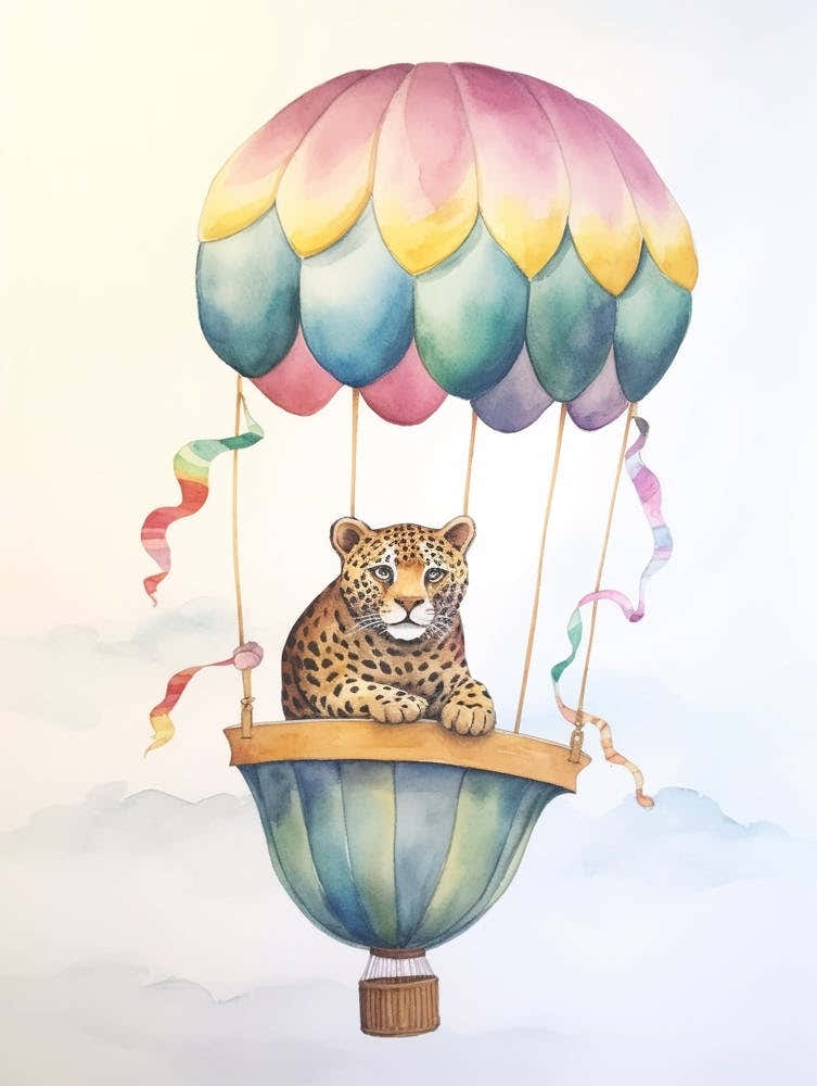 Baby Jaguar In A Hot Air Balloon