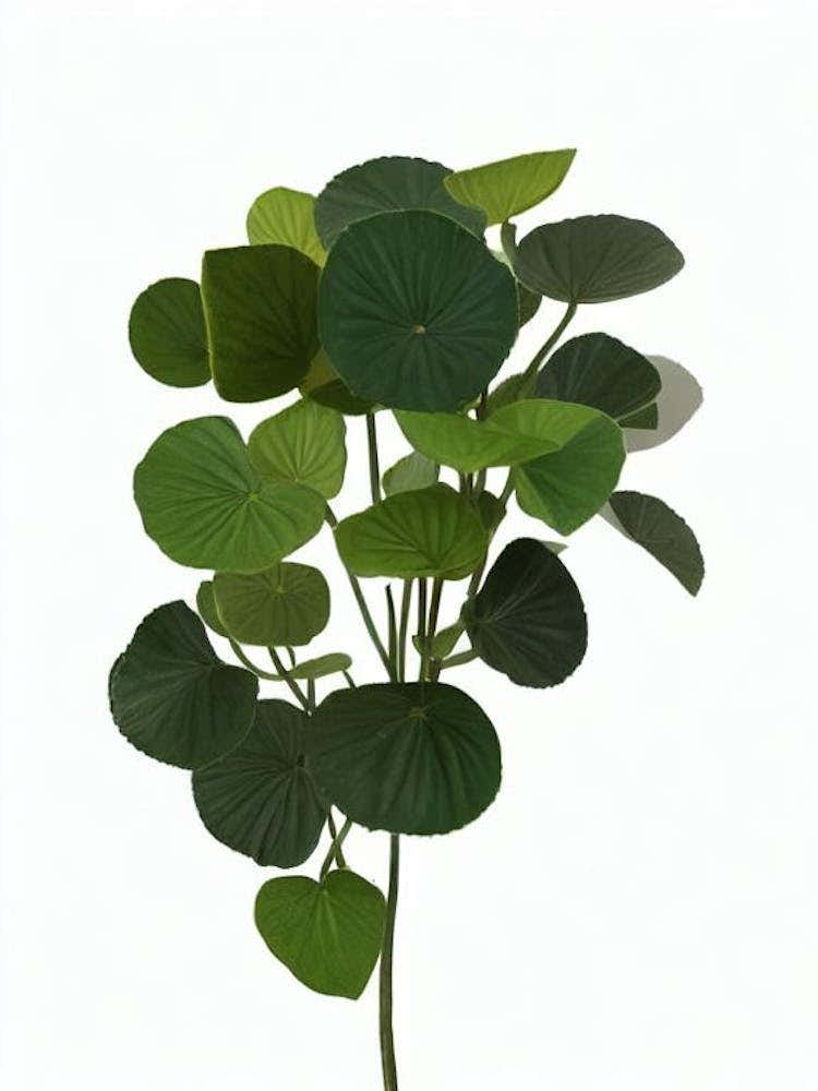 Aluminum Plant (Pilea Cadierei) Watercolor