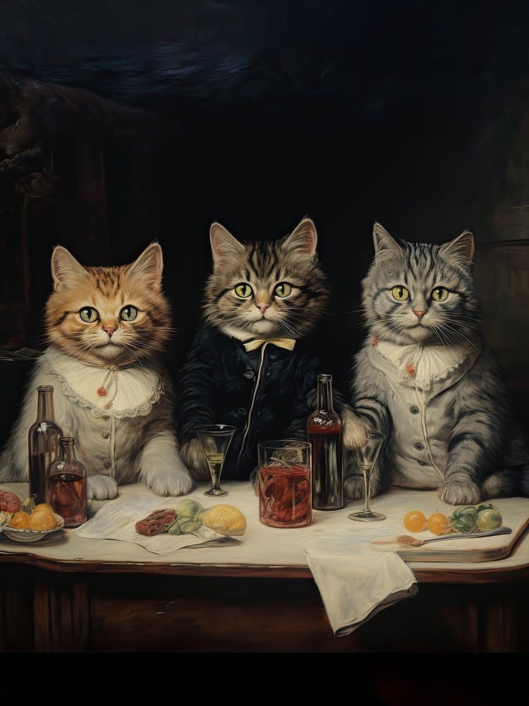 The Bachelors Party, Louis Wain Cats 3