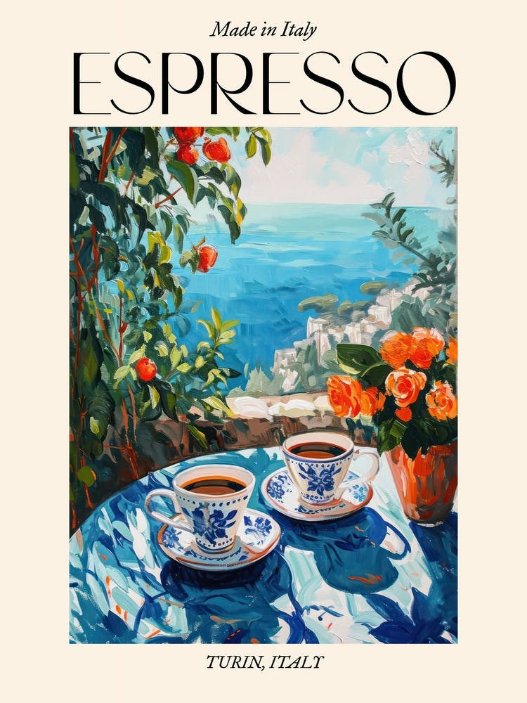 Turin Espresso Made In Italy 2 Poster