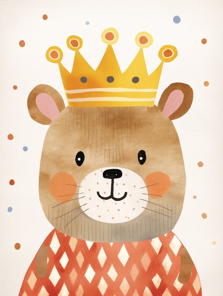 Little Mouse 2 Wearing A Crown