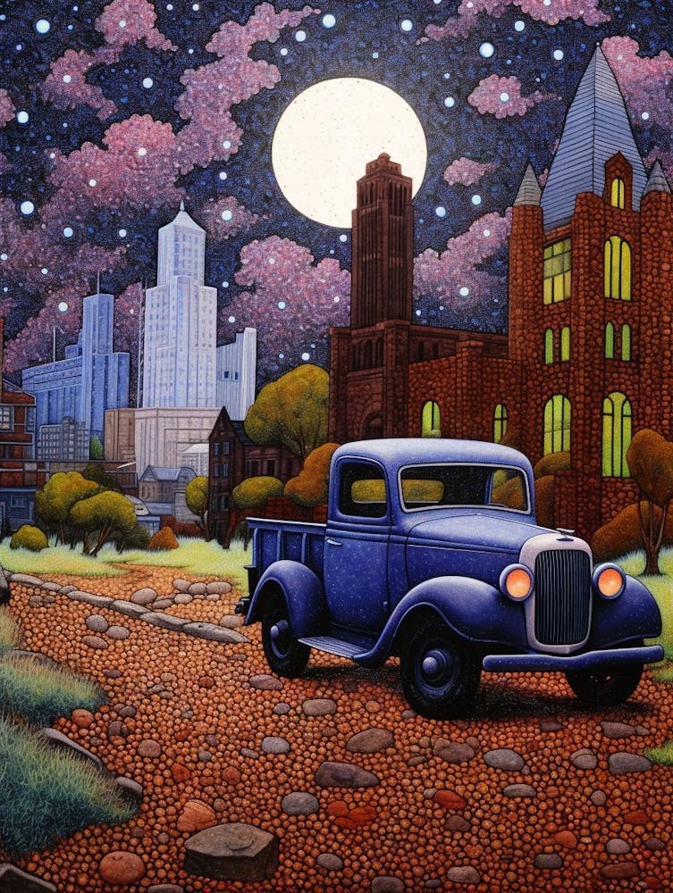 Tacoma Museum District Pointillism 11