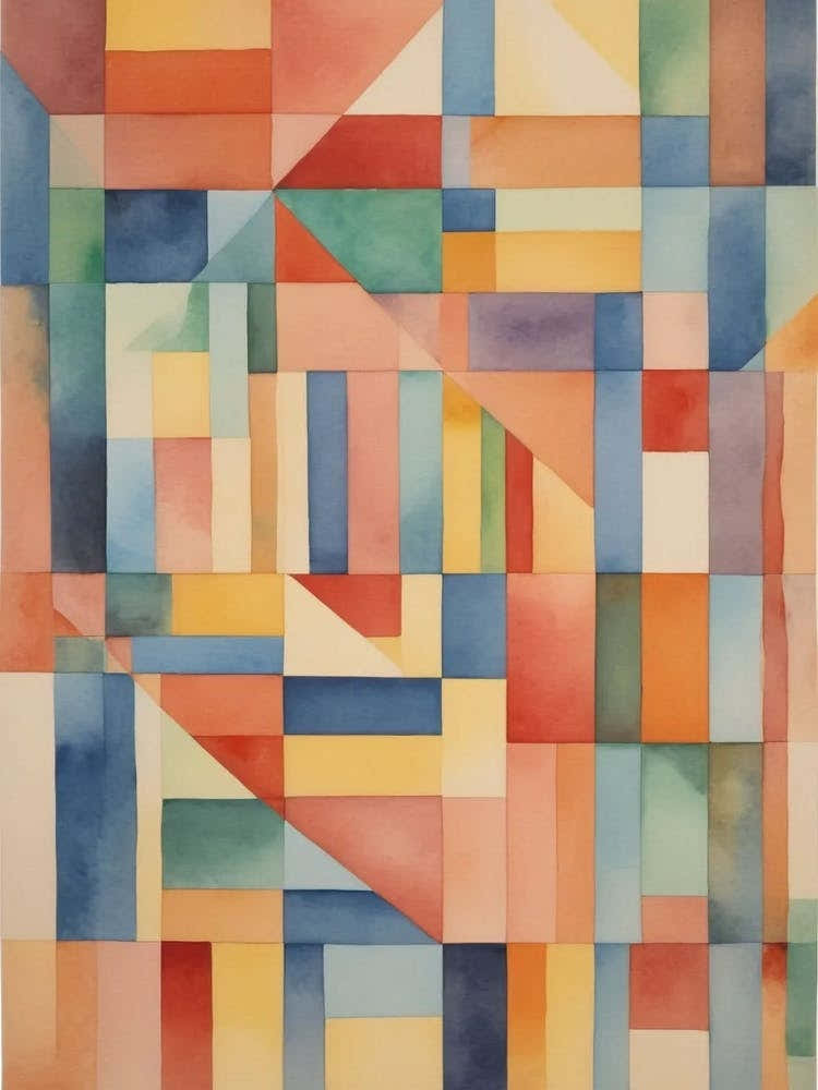 Riding Man - Abstract Watercolor Painting