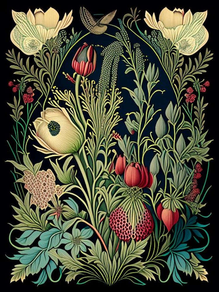 Queen Of The Prairie Floral 2 Botanical Vintage Poster Flower