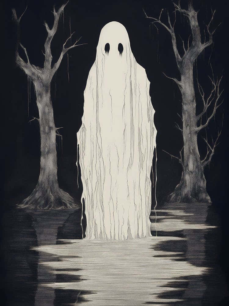 Ghost Sketch Halloween Art