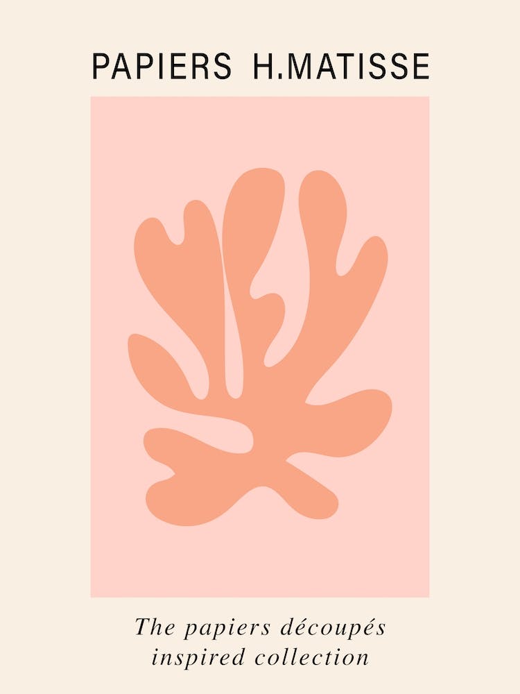 Matisse Cutout Pink Orange Poster Wall Art
